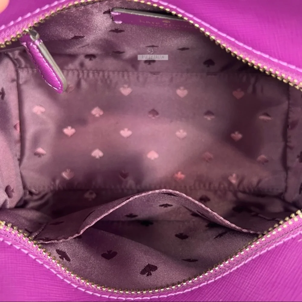 Kate Spade Staci Plum Pie Small Satchel Crossbody & Large Slim Bifold Wallet - Picture 8 of 16